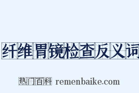 纤维胃镜检查反义词是什么意思的图片